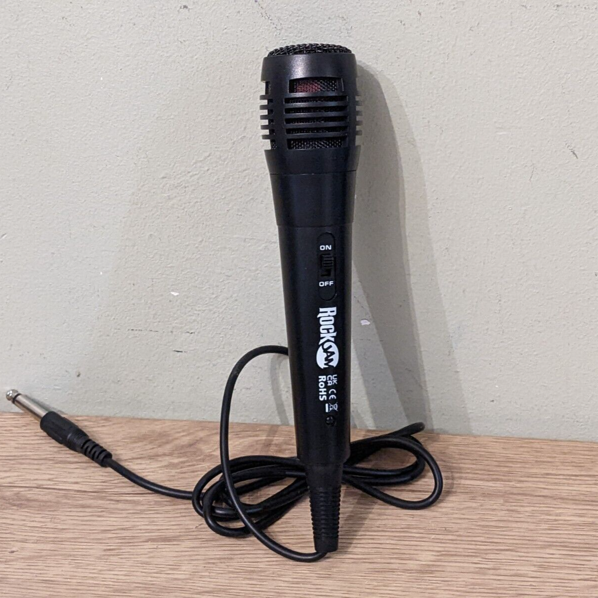 RockJam replacement vocal microphone wired mic for SingCube karaoke machine 1/4" 1.5m